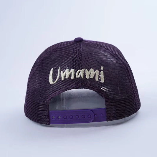 Umami Tongue Trucker Cap Beige Outline
